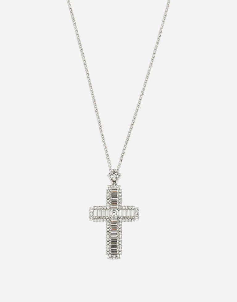 Kim Necklace With Rhinestone Crystal Cross