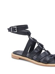 Adison Sandals - Black-Leather