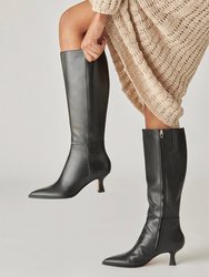 Auggie Tall Boot In Black - Black