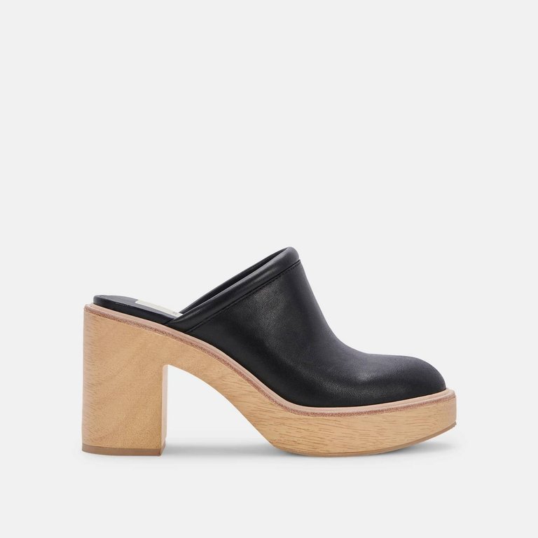 Camdin Heels - Black Leather