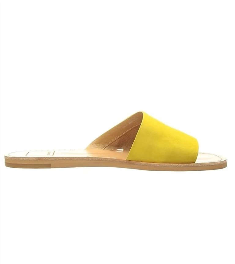 Cato Slide Sandal - Yellow Suede