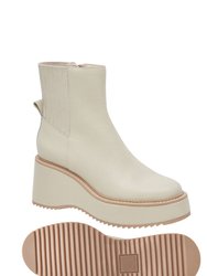 Hilde Leather Ankle Boots - Ivory