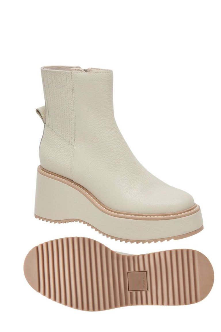 Hilde Leather Ankle Boots - Ivory