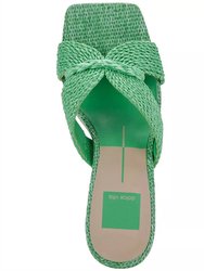 Nitro Raffia Crossover Heel - Seaglass Green