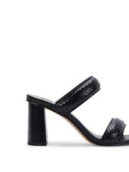 Pascoe Heels Sandal - Black Embossed Stella