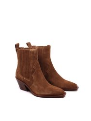 Senna Western Boot - Chestnut Suede