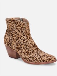 Silma Booties - Leopard Calf Hair