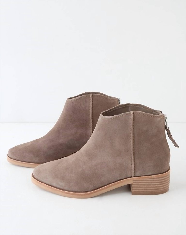 Tucker Ankle Boot - Dark Taupe Suede