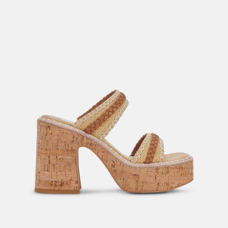 Whim Heels - Honey Raffia