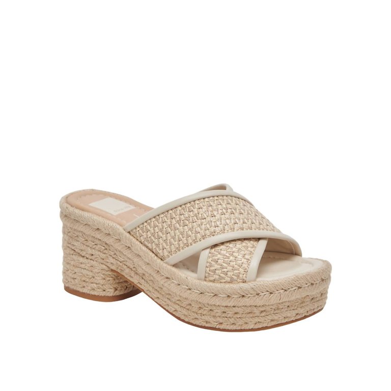 Women's Eldora Raffia Platform Sandals In Natural - Natural