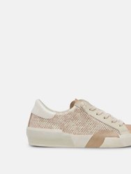 Women's Zina Sneakers - Sand Embossed Leather