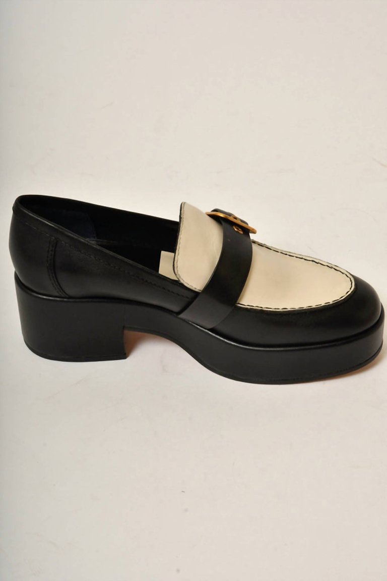 Yonder Loafer - Black/White Leather