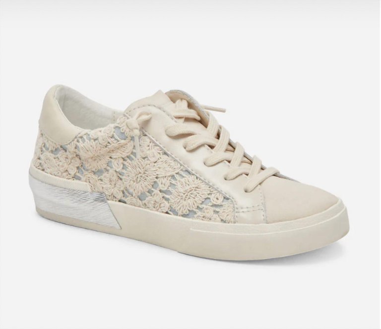 Zina Sneakers - Cream Blue Lace