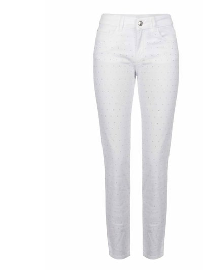 DOLCEZZA White Rhinestone Front Jeans product
