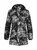 Woven Coat With Hood - Black/Silver