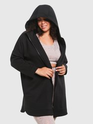 Donni Zip-Up Jacket Curvy - Black