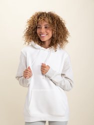 Half Quilted Hoodie - White