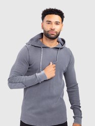 Joe Mineral Washed Waffle Hoodie - Black