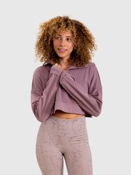 Lydia Cropped Waffle Pullover