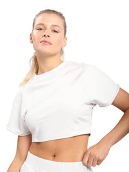 Momentum Cropped Tee - Light Lime