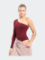 NYC One-Shoulder Bodysuit - Burgundy