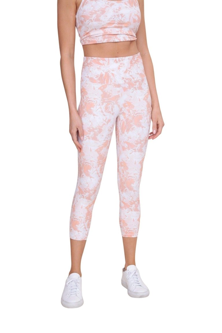 Piper High-Rise Capri Leggings - Peach