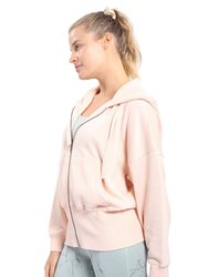 Point Dume Zip-Up Hoodie Ext - Light Peach