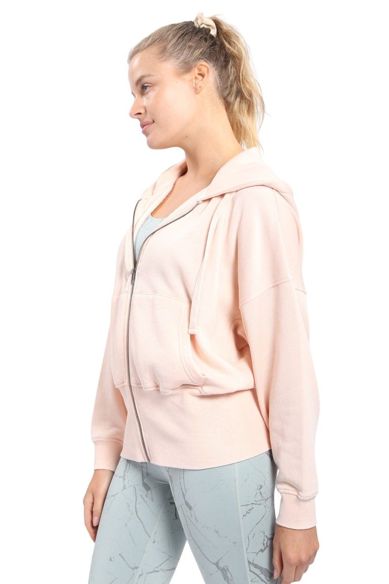 Point Dume Zip-Up Hoodie Ext - Light Peach