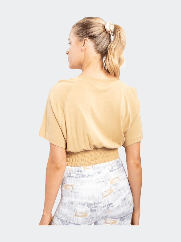 Relaxed Gathered Cropped Top