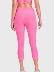 Rose Jacquard Capri Leggings