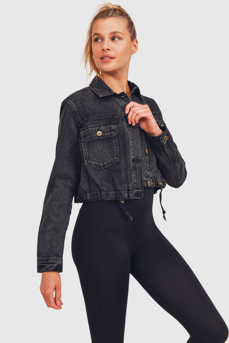 Saunders Denim Jacket - Charcoal Grey