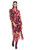 Harley Wrap Dress - Black/ Hot Fuchsia