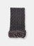 Mongolian Trim Knit Throw - Grey