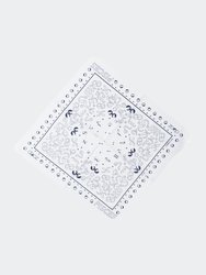 Pisces Bandana - White w/ Navy