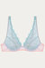 Iris High Apex Underwire Bra In Pastel Sage/Peach/Dusky Lilac