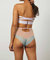 Iris High Waist Knicker In Pastel Sage/peach/dusky Lilac