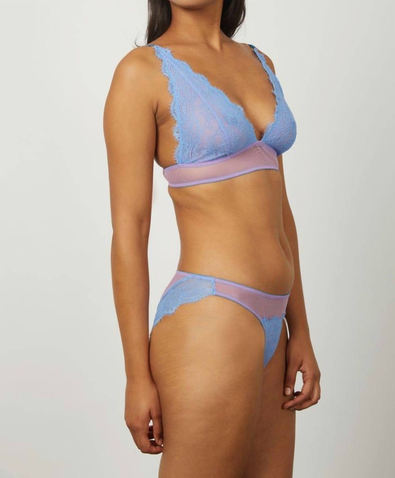 Jessica High Apex Triangle Bra In Cornflower Blue/Lilac/Ocean Green