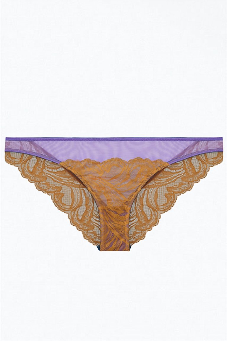 Karla Lace Knicker In Gold - Gold