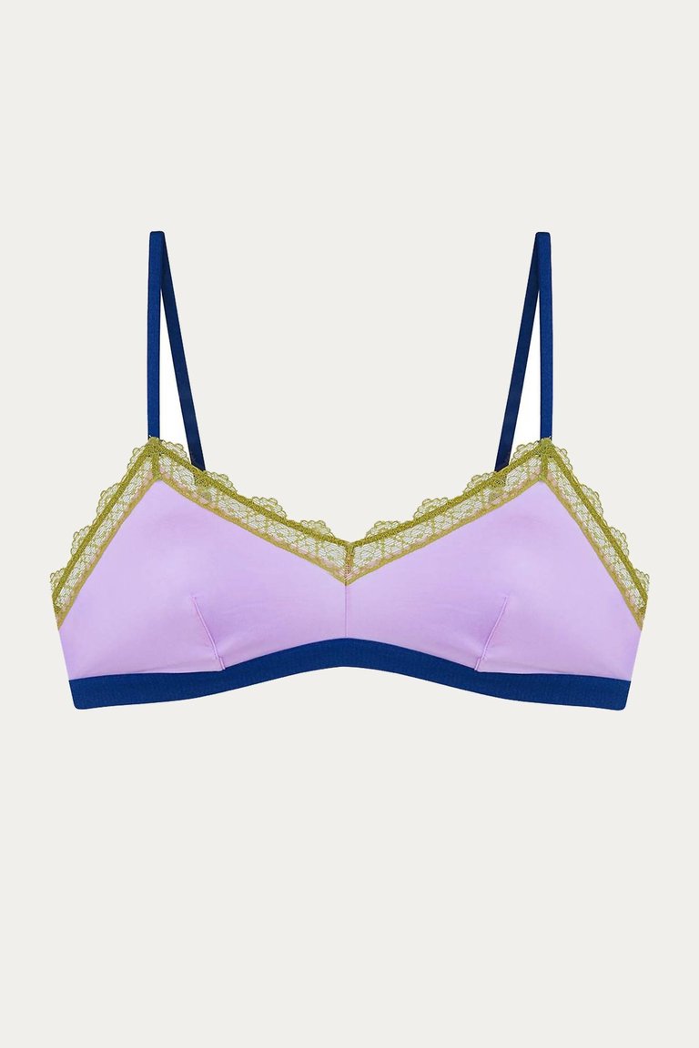 Lily Soft Bra In Orchid/Moss Green/Deep Navy - Orchid/Moss Green/Deep Navy