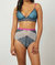 Maria High Waist Knicker In Teal/Pastel Blue/R ose Pink