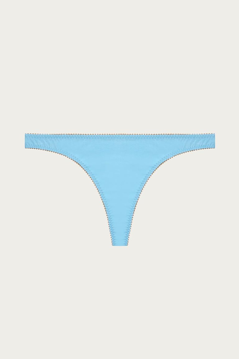 Marley Organic Cotton Thong In Baby Blue/Peanut/Violet - Baby Blue/peanut/violet