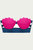 Natalie Strapless Bra In Hot Pink/dusky Teal/tobacco