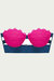 Natalie Strapless Bra In Hot Pink/dusky Teal/tobacco