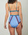 Paige High Waist Knicker In Cornflower Blue/Violet/Sea Green