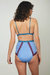 Paige High Waist Knicker In Cornflower Blue/Violet/Sea Green