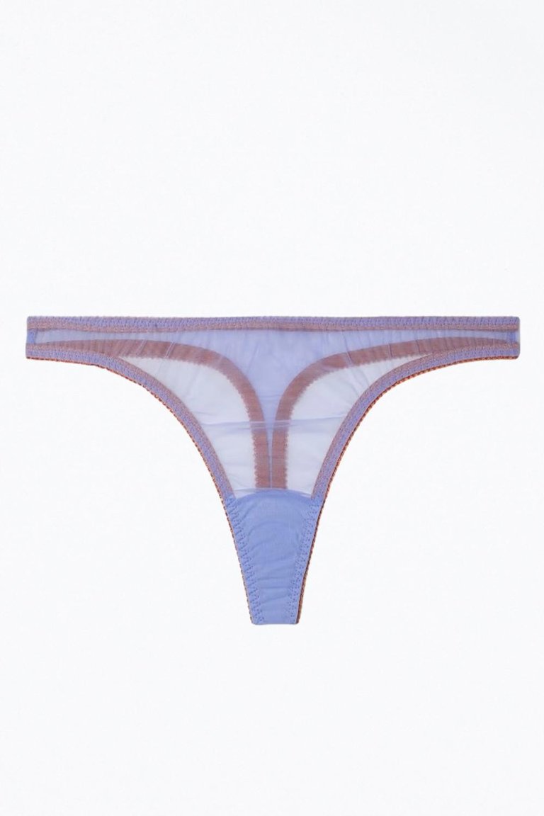 Seren Clean Tulle Thong In Medium Blue - Medium Blue