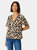 Dorothy Perkins Womens/Ladies Animal Print Button Front Blouse (Black/Beige) - Black/Beige