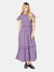 Dorothy Perkins Womens/Ladies Animal Print Shirred Midi Dress (Lilac) - Lilac