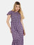 Dorothy Perkins Womens/Ladies Animal Print Shirred Midi Dress (Lilac)