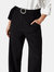 Dorothy Perkins Womens/Ladies Buckle Detail Straight Leg Pants (Black)